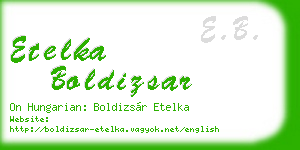 etelka boldizsar business card