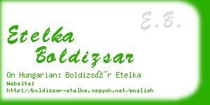 etelka boldizsar business card